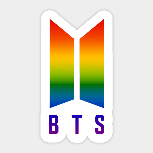 Bangtan Boys BTS Gay PRIDE Sticker by AcacianCreations